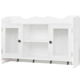 Vidaxl wandschap voor boeken dvd's mdf wit