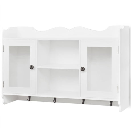 Vidaxl wandschap voor boeken dvd's mdf wit