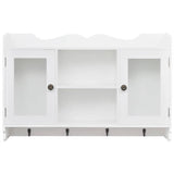 Vidaxl wandschap voor boeken dvd's mdf wit