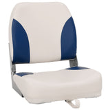 Vidaxl de 4 piezas de asiento en bote con cojines blancos azules plegables