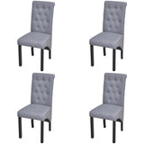 Vidaxl eetkamerstoelen 4 st stof lichtgrijs