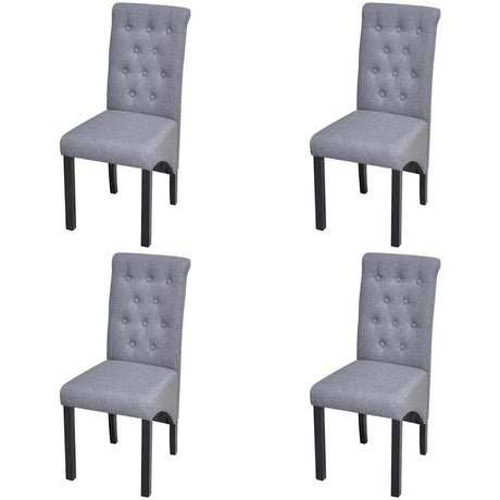 Vidaxl eetkamerstoelen 4 st stof lichtgrijs