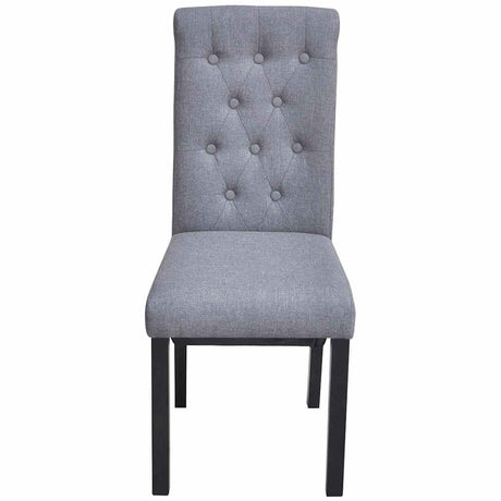 Vidaxl eetkamerstoelen 4 st stof lichtgrijs