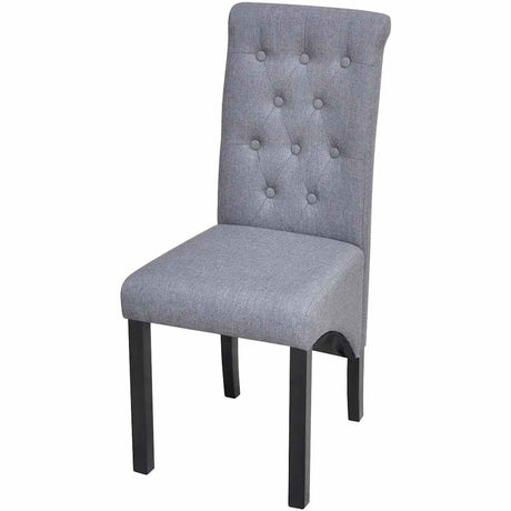 Vidaxl eetkamerstoelen 4 st stof lichtgrijs