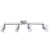 Vidaxl Plafile Lampe mat 4 LED Spotlights Satin Nickel