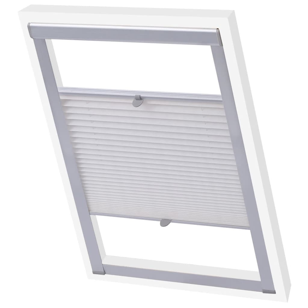 Vidaxl Roller blind pleated white P06 406