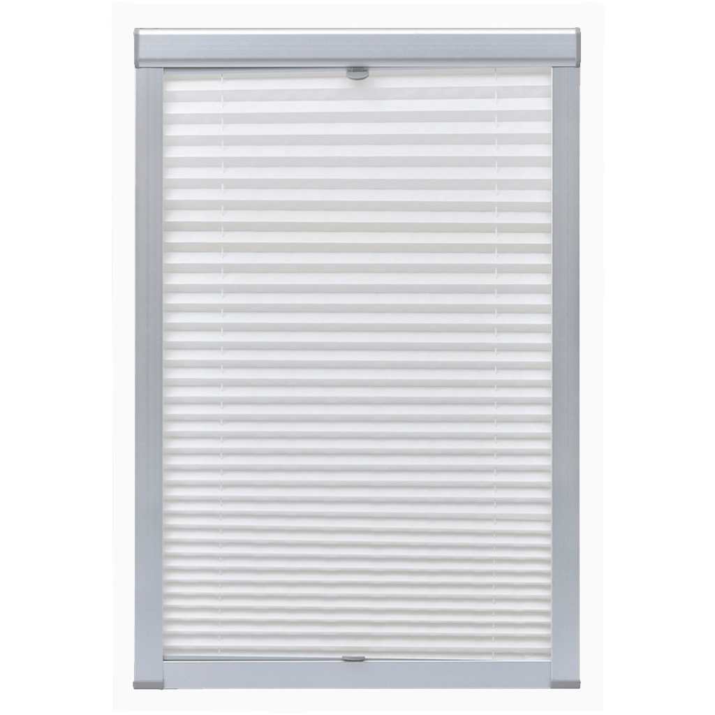 Vidaxl Roller blind pleated white P06 406