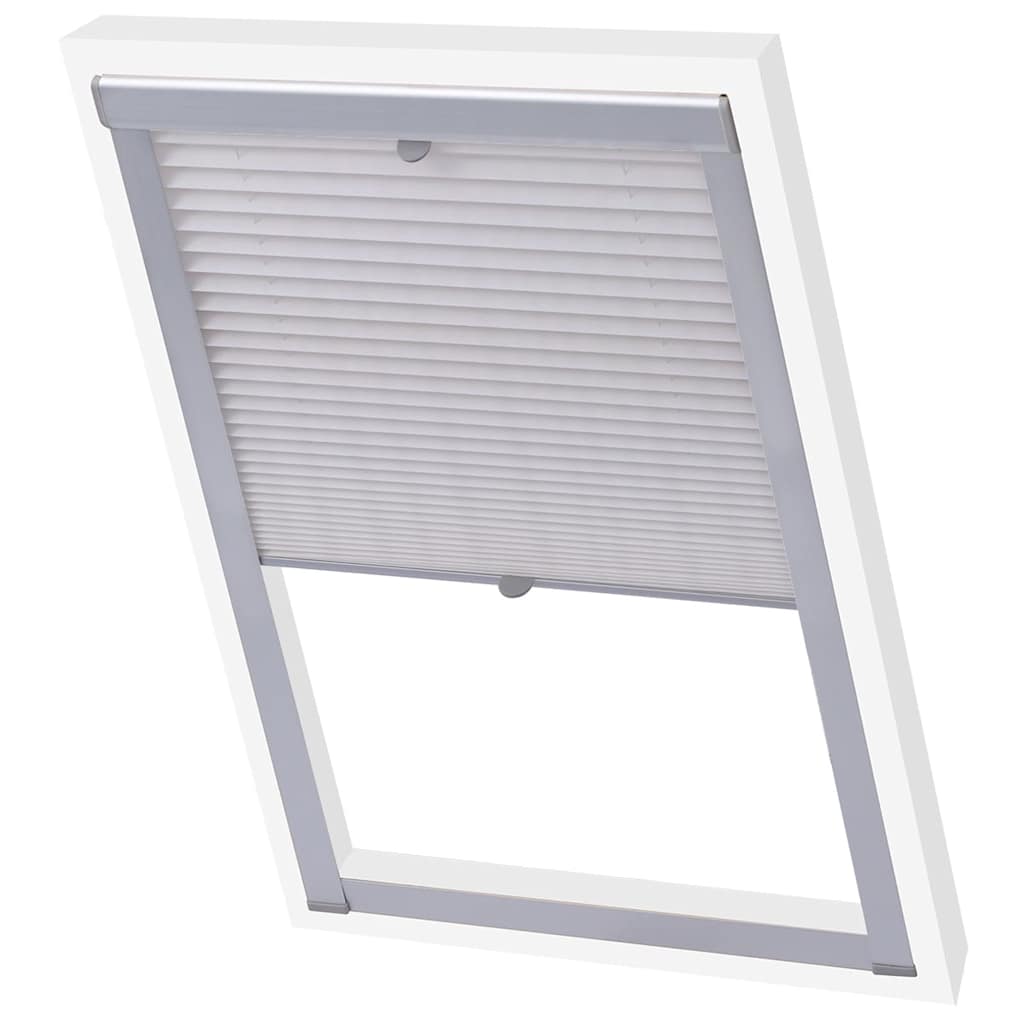 Vidaxl Roller blind pleated white P06 406