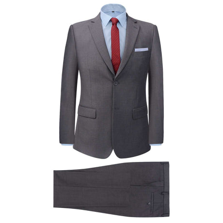 Vidaxl heren 2-delig pak grijs 50 polyester