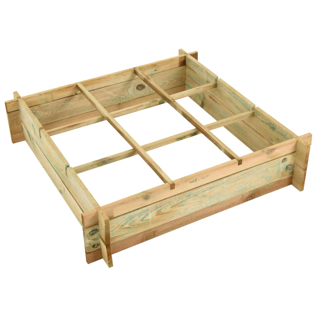 Vidaxl fioriera ha raccolto legno impregnato di 90x90x20 cm