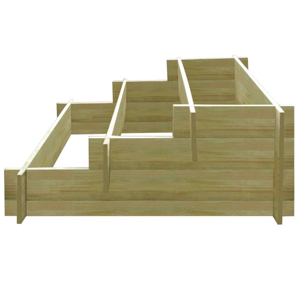 Vidaxl Plannet Tre a livello 90x90x35 cm Legno impregnato