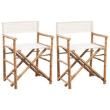 Vidaxl regisseursstoelen 2 st inklapbaar bamboe en canvas