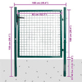 Vidaxl Port Pulver -bezogener Stahl