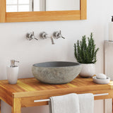 Vidaxl Washbasin Oval (29-38) X (24-31) CM Kamień