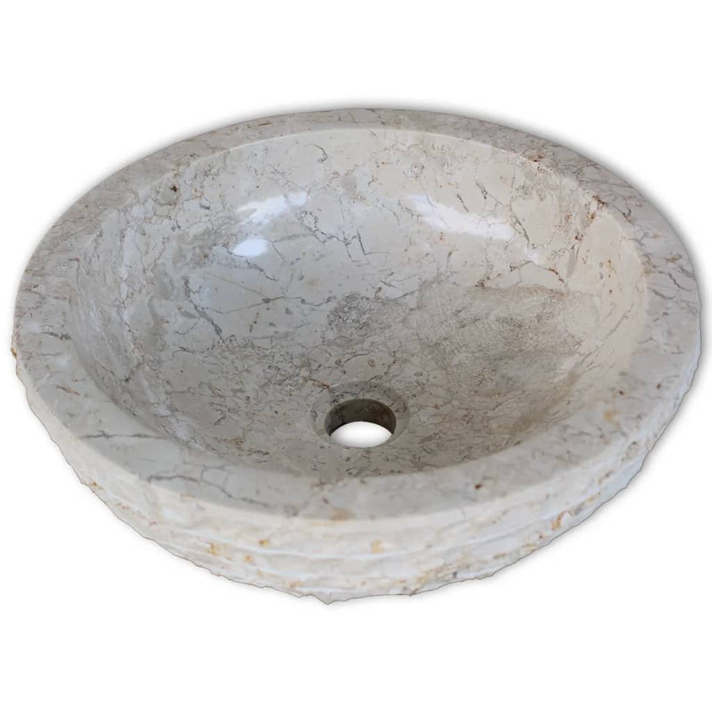 Vidaxl Washbasin 40 cm mramorový krém