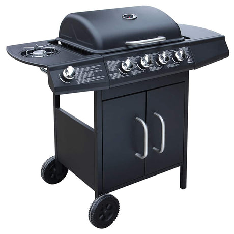 Vidaxl Gasbarbecue 4+1 Kochzone Schwarz