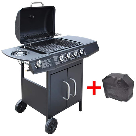 Vidaxl Gasbarbecue 4+1 Kochzone Schwarz