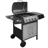 Vidaxl Gasbarbecue 4+1 Kochzone Schwarz und Silber