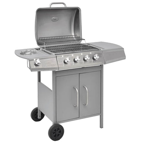 Vidaxl Gasbarbecue 4+1 Kochzone Silber