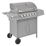 Vidaxl GasbarBecue 6 + 1 Zone de cuisson Silver