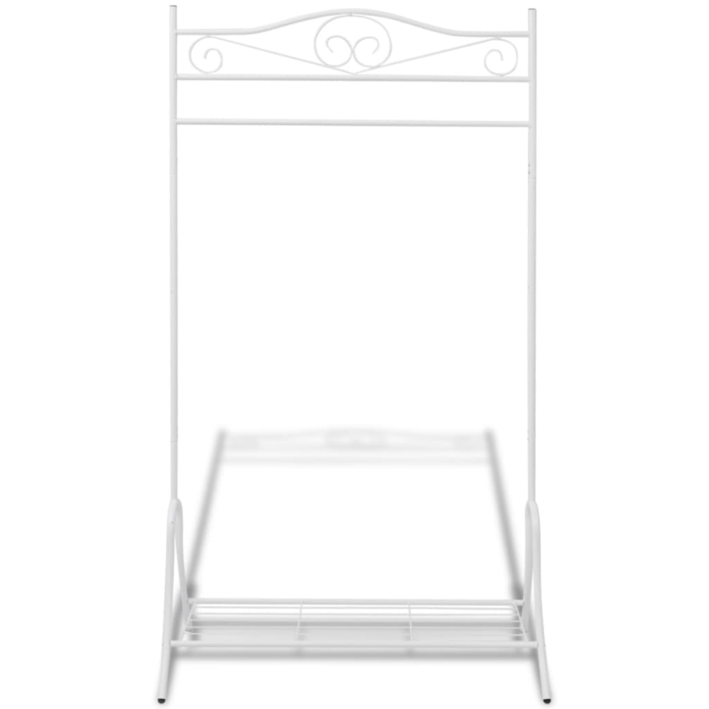 Vidaxl Clothing Rack en acier blanc