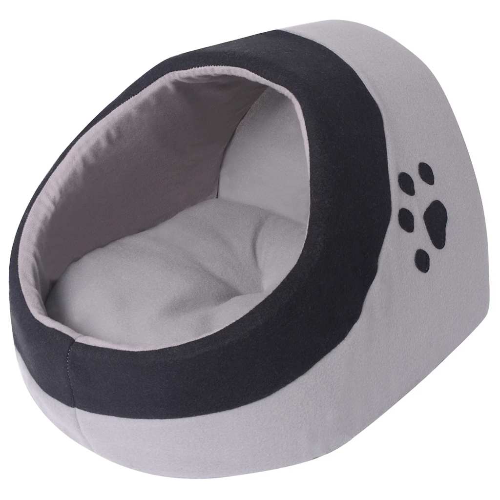 Canasta de gato de Vidaxl m gris y negro