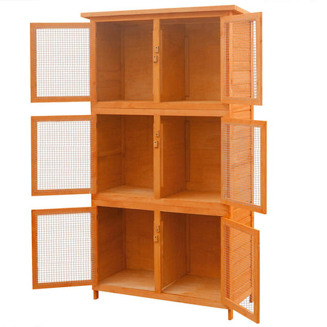 Vidaxl Tierkäfig 6 Zimmer Holz