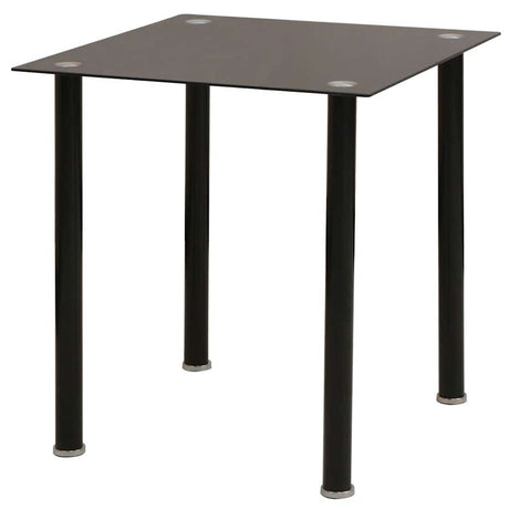 Vidaxl eetkamerset tafel en stoel zwart 5-delig