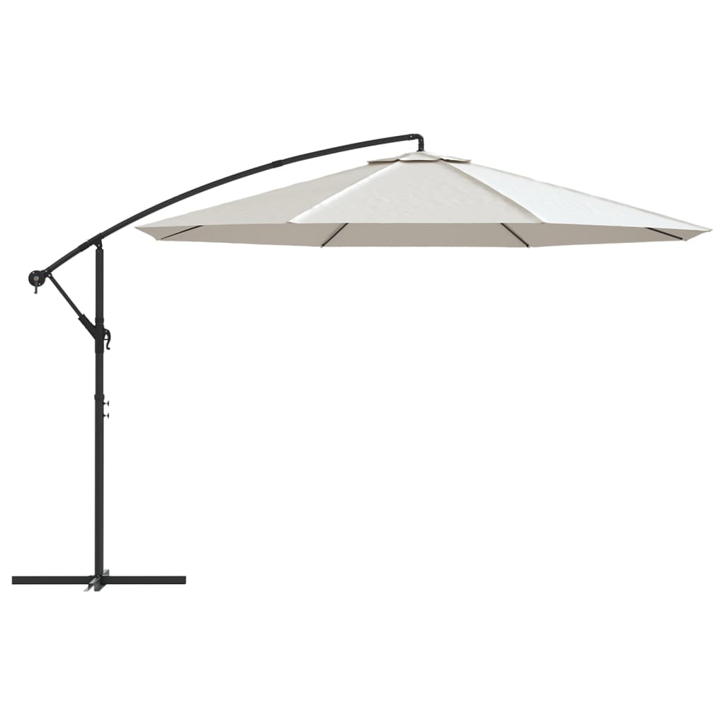 Vidaxl flytende parasol 3,5 m sandhvit