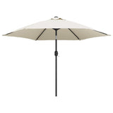 Vidaxl flytende parasol med LED 3 m sandhvit