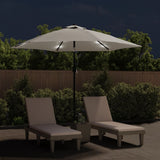 Vidaxl schwimmend Parasol mit LED 3 m Sandweiß