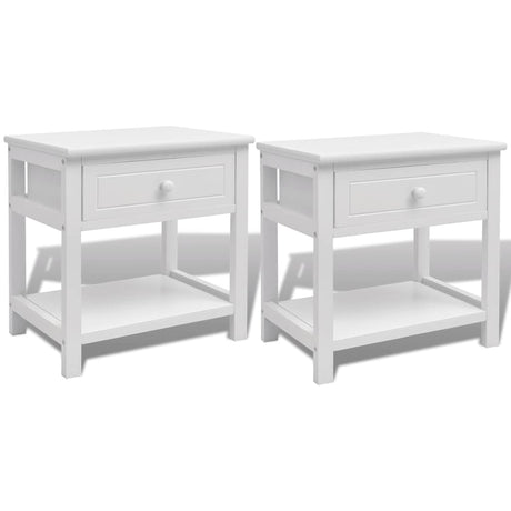 Vidaxl nachtkastjes 2 stuks hout wit