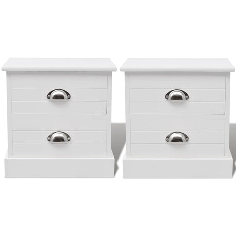 Vidaxl nachtkastjes franse stijl 2 stuks wit