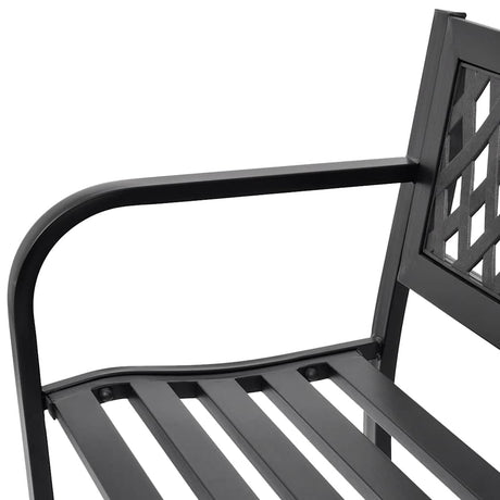 Vidaxl tuinbank 118 cm staal zwart
