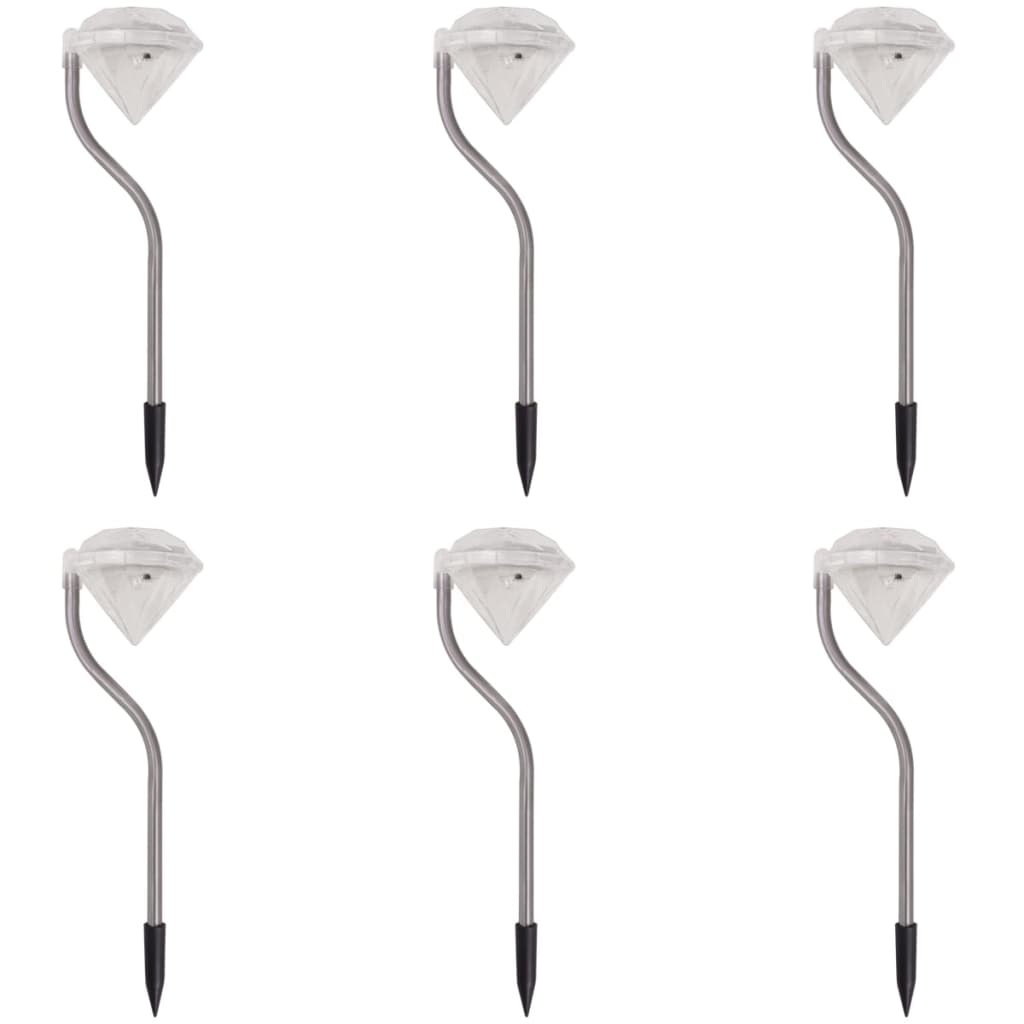 Vidaxl Solar Energy LED Gartenlampe 6 Teile 9x7.8x29.5 cm