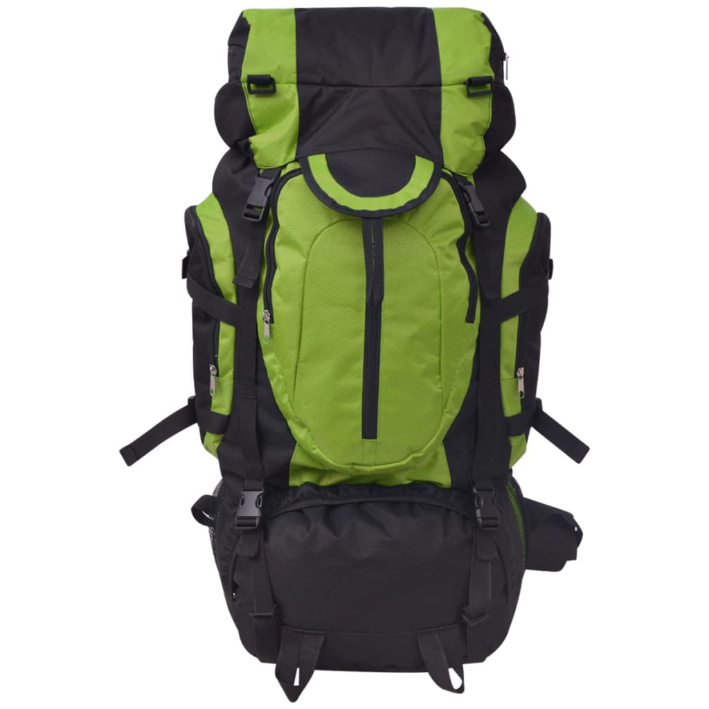 Vidaxl mochila caminata xxl 75 L negro y verde