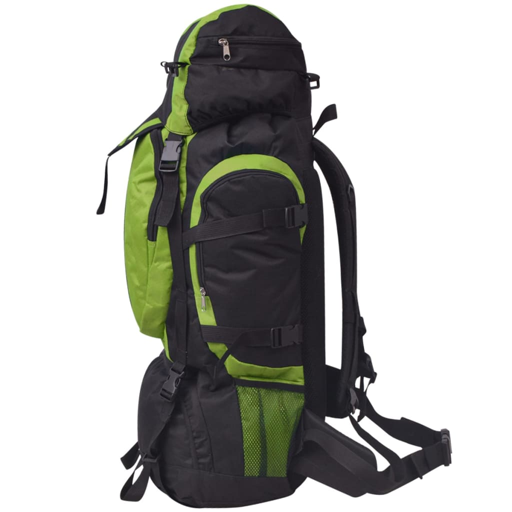 Vidaxl Backpack Hiking XXL 75 L Black and Green