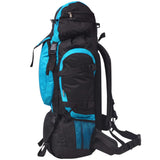 Vidaxl mochila caminata xxl 75 L negro y azul