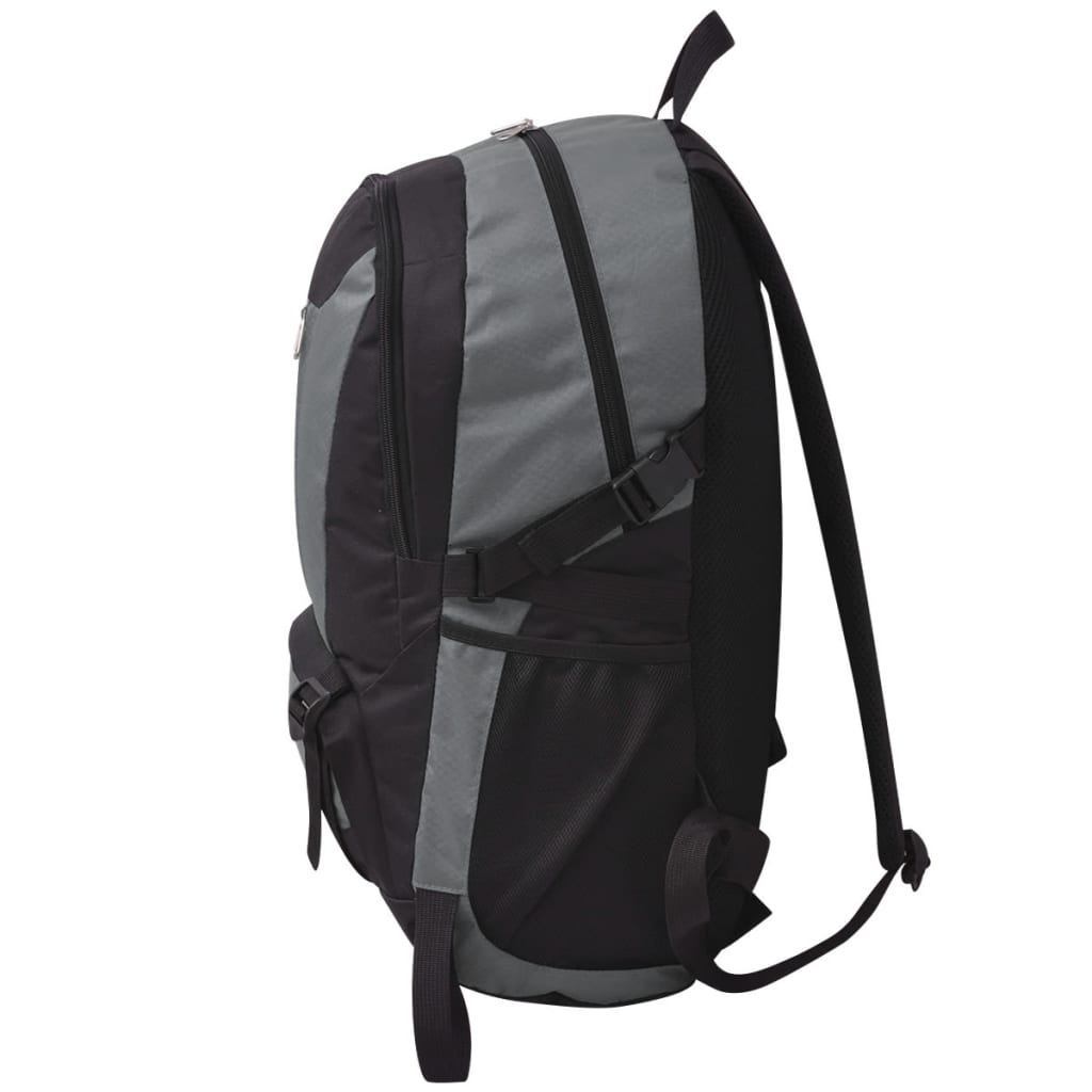 Vidaxl Randonnée sac à dos 40 l noir et gris