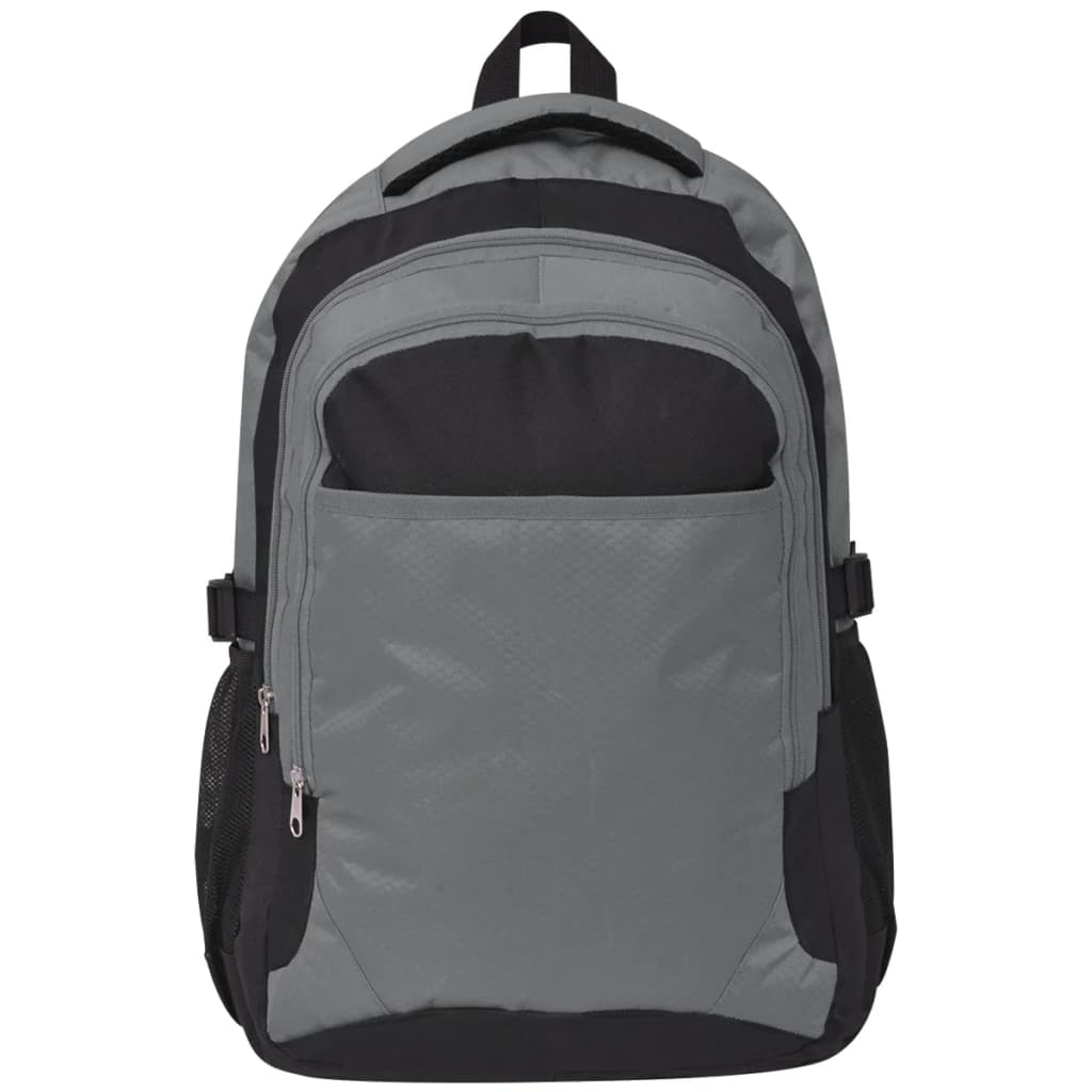 Mochila Vidaxl para la escuela 40 L Negro y gris