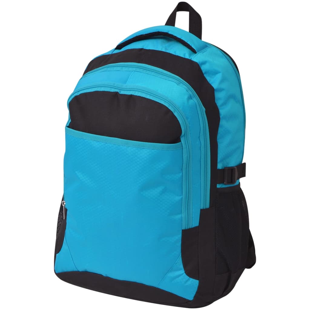 Vidaxl sac à dos pour l'école 40 l noir et bleu