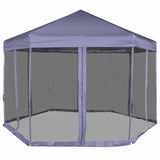 Vidaxl-Partyzelt mit Seitenwänden Pop-up Hexagonal 3,6x3,1 M dunkelblau