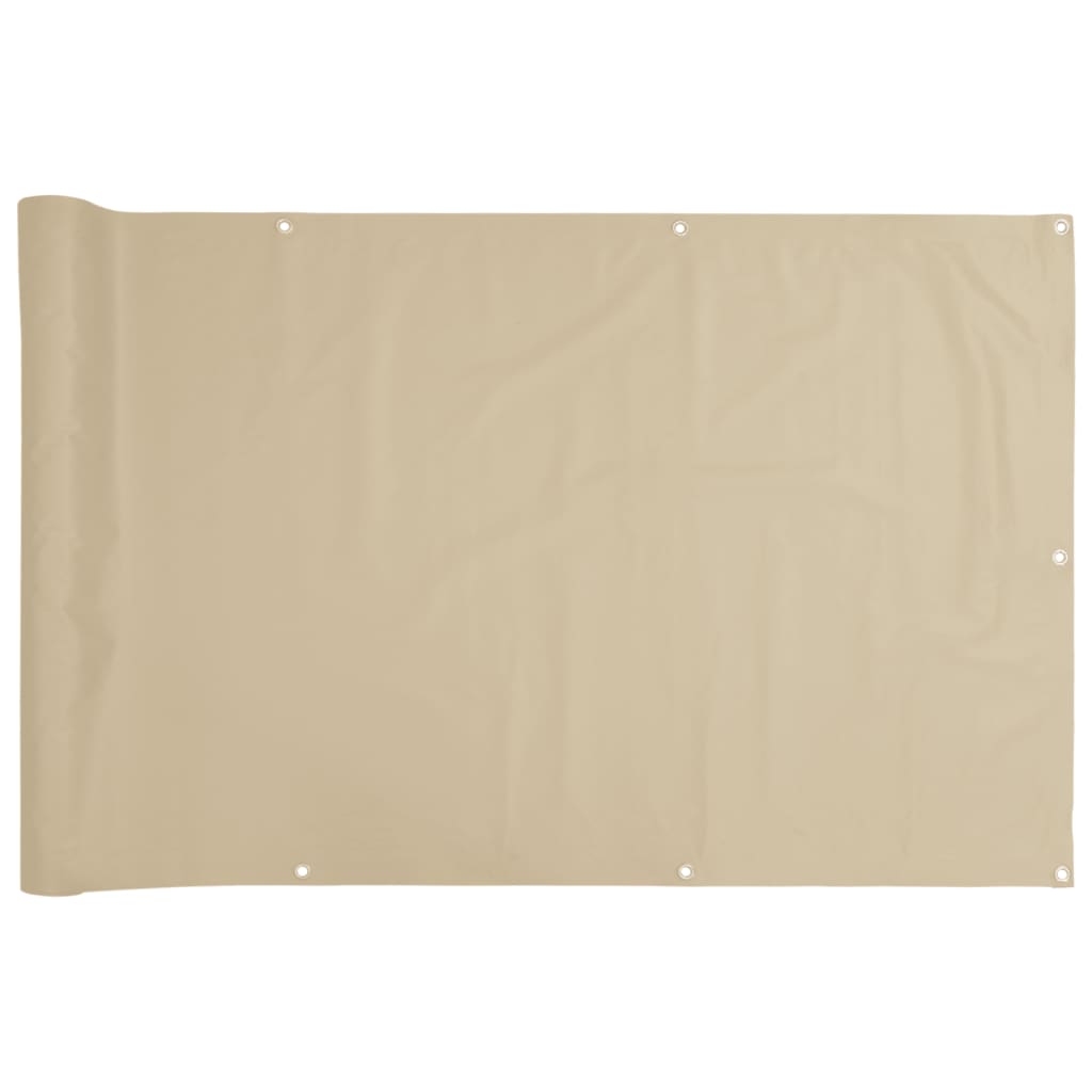 Vidaxl balkonskærm Oxford Textile 75x400 cm beige