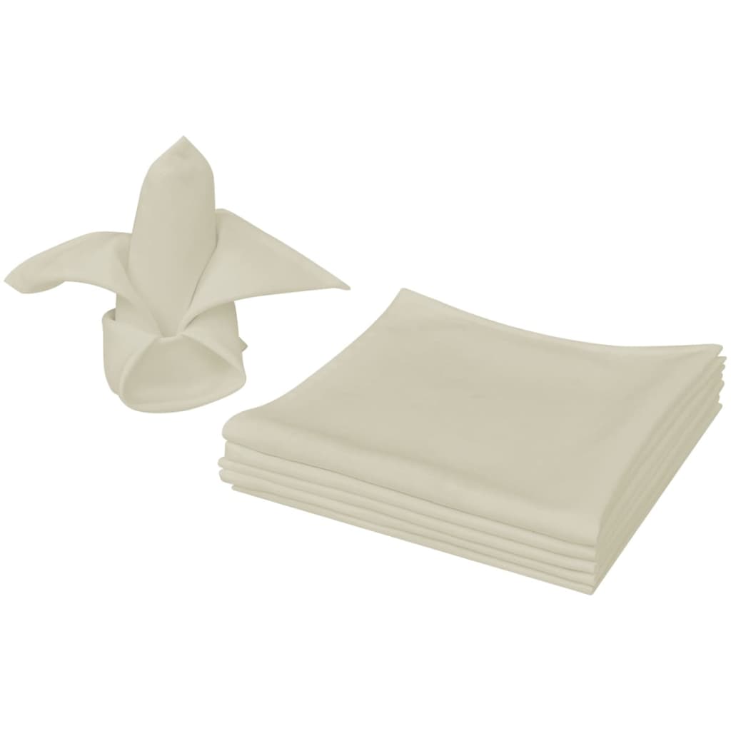 Vidaxl Servietten 50 Stück Creme 50x50 cm