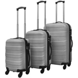 Vidaxl 3-part luggage set hard 45.5 55 66 cm silver colored