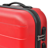 Vidaxl 3-part luggage set hard 45.5 55 66 cm red