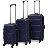 Vidaxl 3-part luggage set hard 45.5 55 66 cm blue