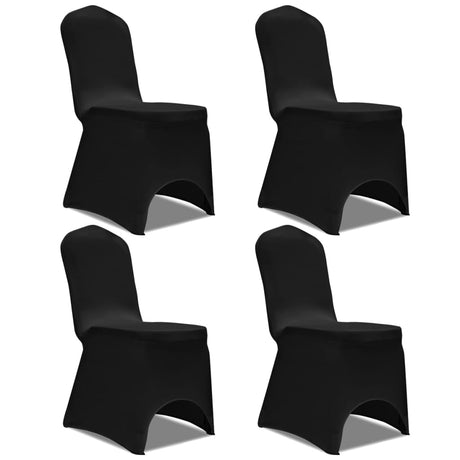 Vidaxl Stuhl Cover Stretch 4 Stücke schwarz
