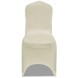 Vidaxl Stuhl Cover Stretch 4 Stück Creme -gelenkt