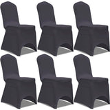 Vidaxl Stuhlabdeckung Stretch Anthrazit 6st